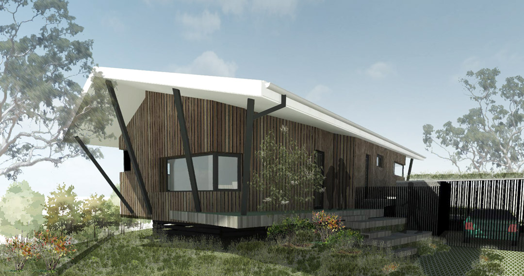 The Cape House_Front02_EME Design Melbourne architecture design sustainability eco passive solar timber detail